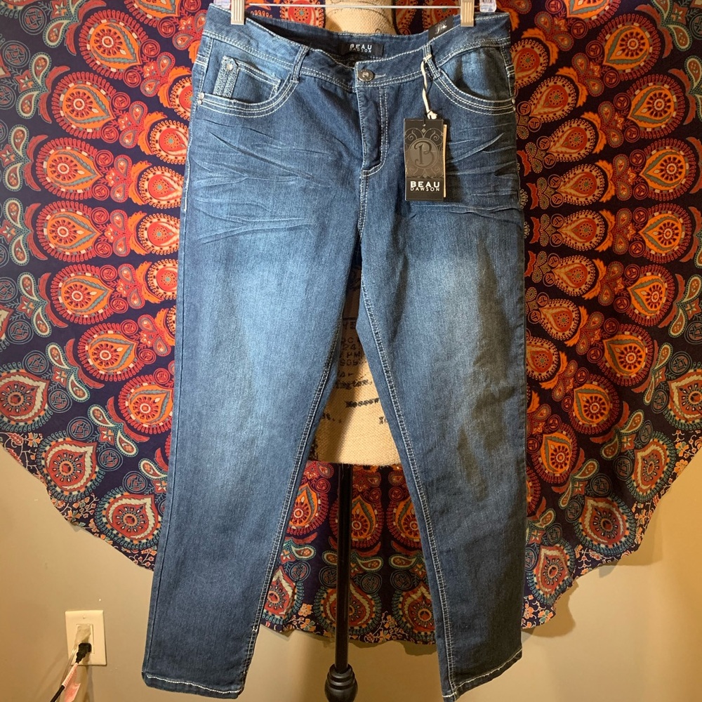 NWT Beau Dawson Cropped Jeans size 12 inseam 26.5